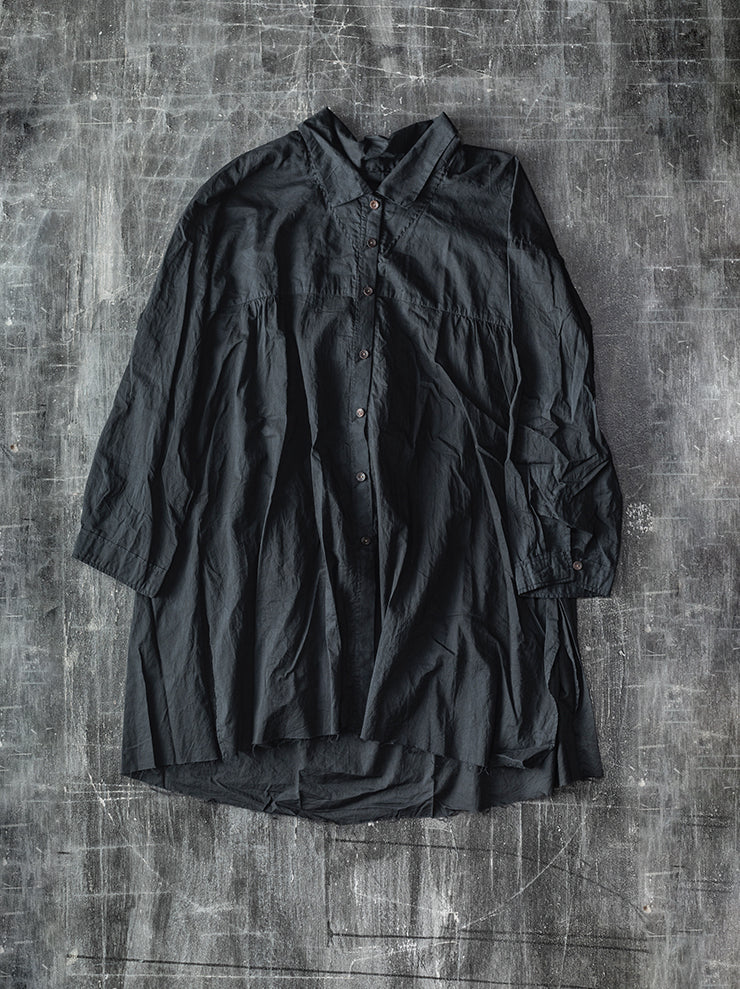 ATELIER SUPPAN<br> WOMENS Long Gathered Shirt