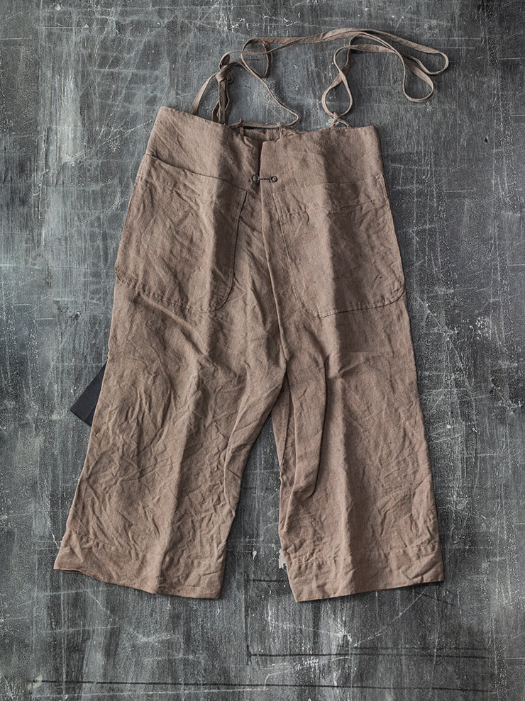 ATELIER SUPPAN<br> WOMENS LINEN HEMP ROUND HOOK TROUSER