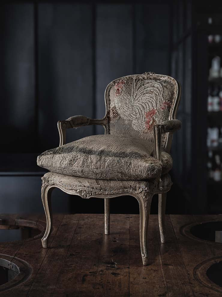 By Walid<br>19TH CENTURY FRENCH OAK CHAIR