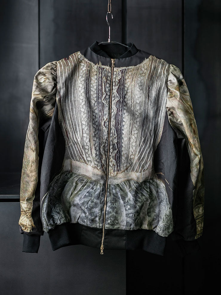 IA LONDON<br>WOMENS VICTORIA BOMBER JACKET / VICTORIAN APRON AND BLOUSE PRINT