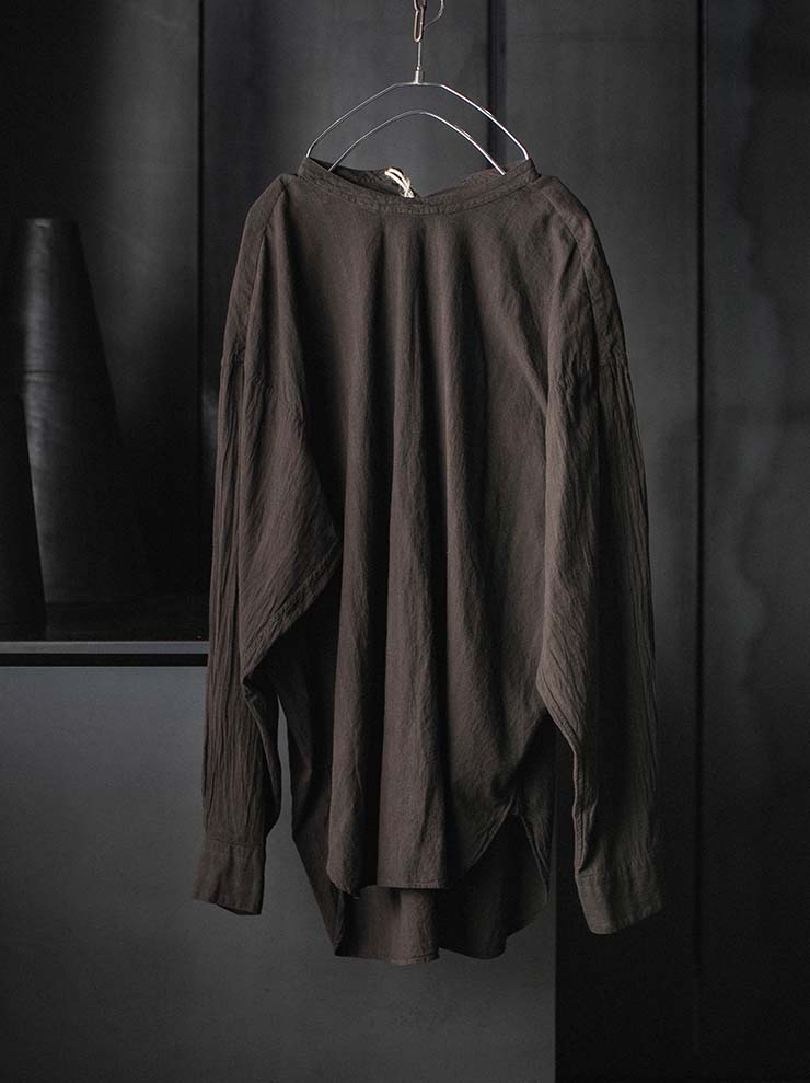 MARK.S<br>UNISEX DRESS PULLOVER SHIRT / STRIPE - MUD