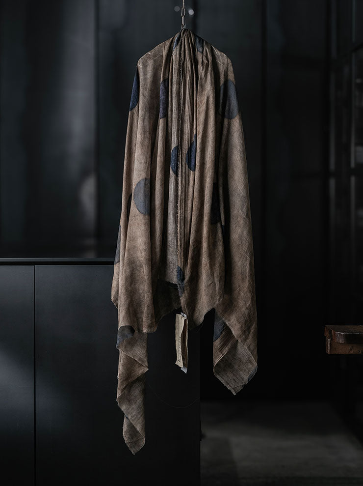 UMA WANG<br>SCARF / BROWN/BLUE