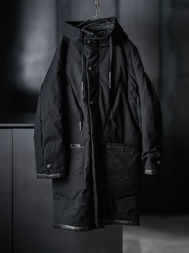 69 BY ISAAC SELLAM<br>MENS パッデッドパーカーコート / NOIR
