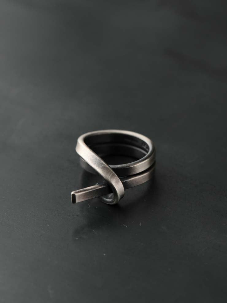 UMA WANG × DETAJ<br>HOLDER RING SILVER RING / MATTE SILVER