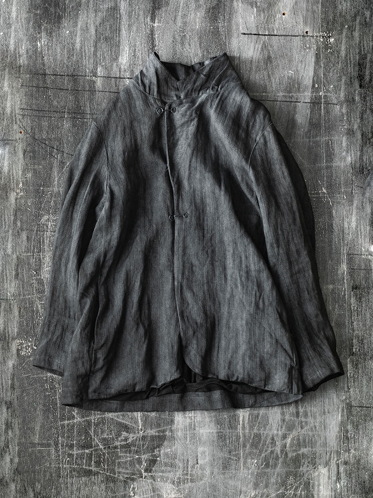 ATELIER SUPPAN<br>MENS BLUE  HEMP  JACKET / W26-03