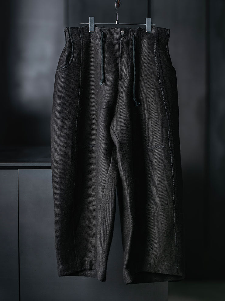 GATHERING<br>UNISEX FISHERMAN PANT / INDIGO BLACK