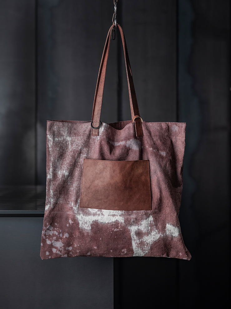 Tagliovivo<br> Hemp shopper bag H.D. HEMP + H.D. HORSE / BAUXITE