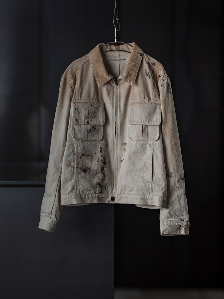 individual sentiments<br />UNISEX ペイントジャケット / ECRU
