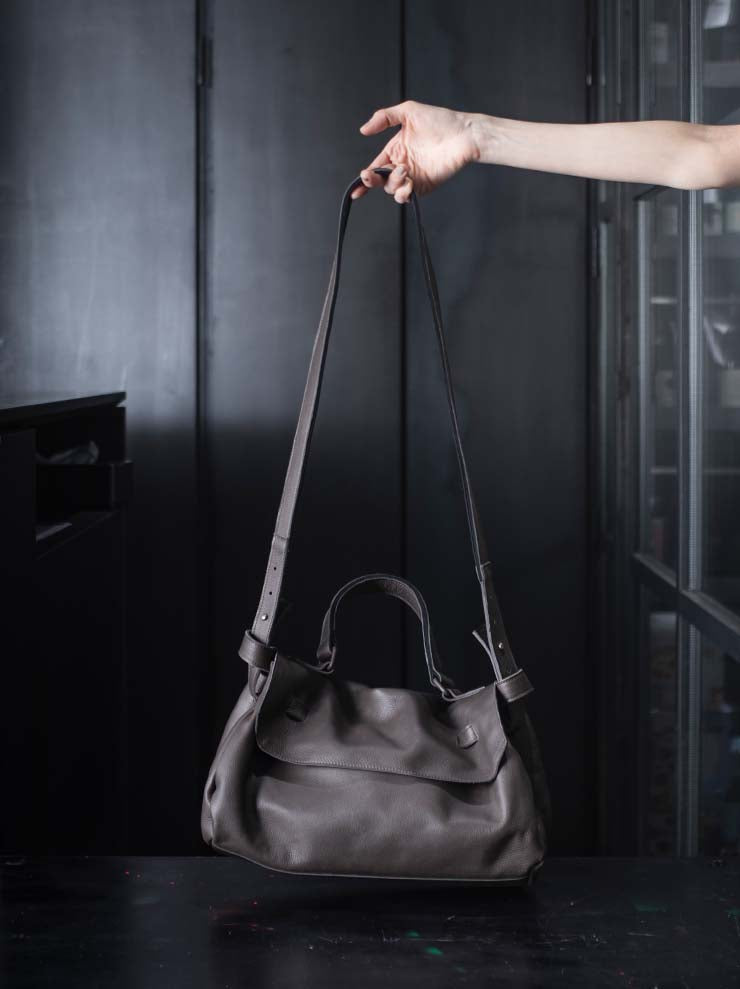 TUFORÉE<br> Leather bag / REAR FLAT MEDIUM / DARK BROWN