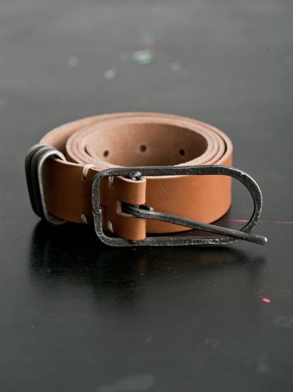 tagliovivo<br> Oval buckle belt NATURAL