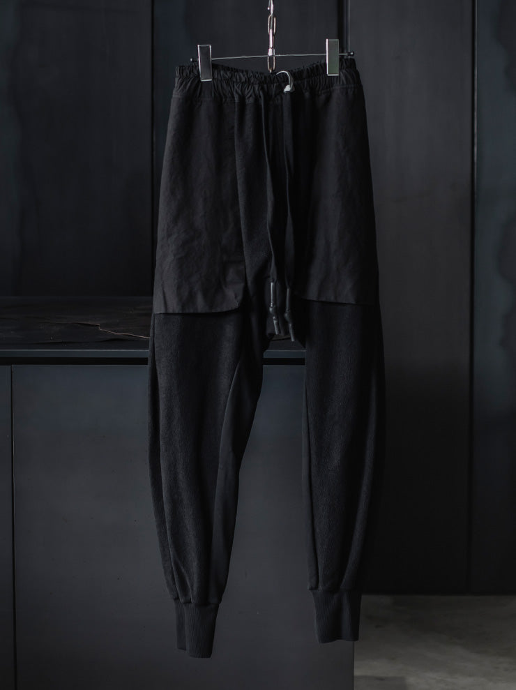 69 by ISAAC SELLAM<br>MENS ロークロッチガセットポケットパンツ / NOIR