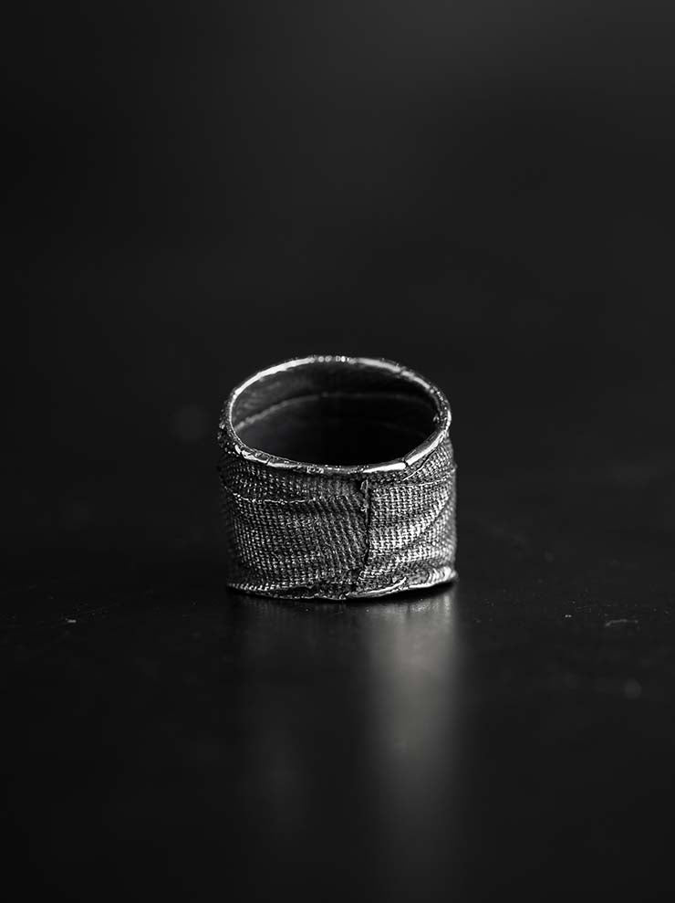 DETAJ<br>2-BANDAGE SILVER RING / 2-VTGR01 / VINTAGE SILVER