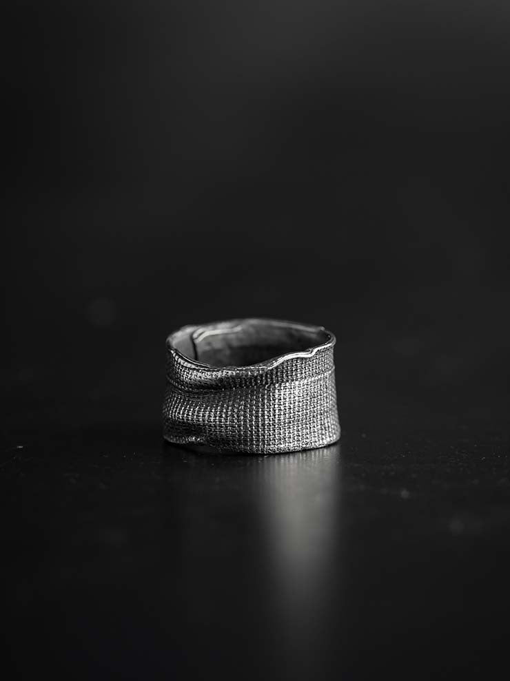 DETAJ<br> / 2-BANDAGE SILVER RING / 2-VTGR02 / VINTAGE SILVER