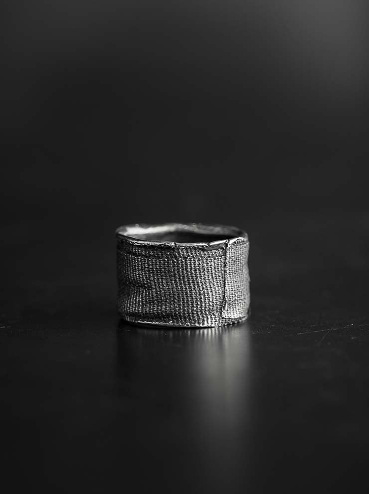 DETAJ<br> / 2-BANDAGE SILVER RING / 2-VTGR03 / VINTAGE SILVER