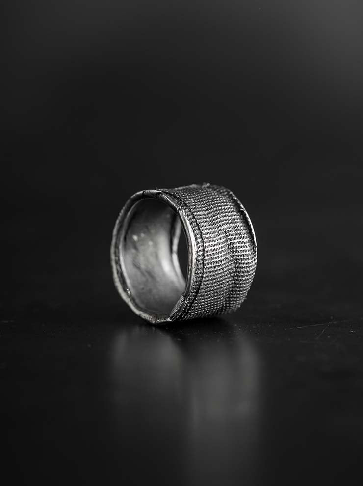 DETAJ<br> / 2-BANDAGE SILVER RING / 2-VTGR03 / VINTAGE SILVER
