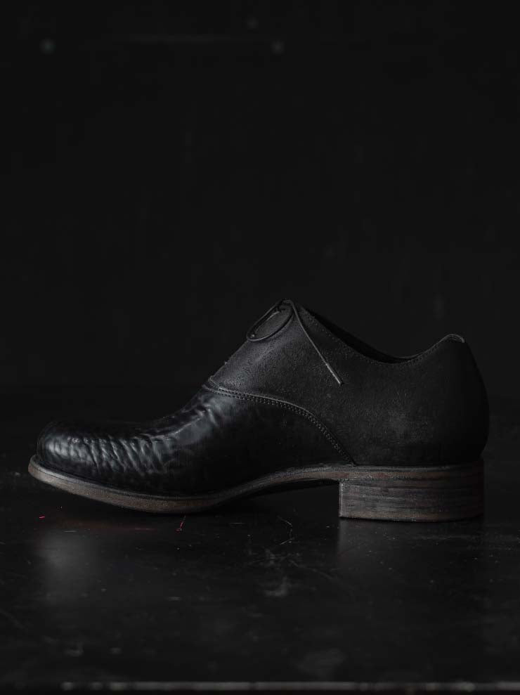 EMATYTE<br> MENS Horse Leather Washed Culatta Shoes / BLACK
