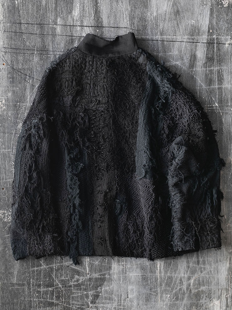 By Walid<br>UNISEX BEAU JACKET / BLACK & BLUE / SIZE S