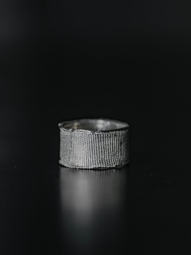 DETAJ<br> / 2-BANDAGE SILVER RING / 2-VTGR03 / VINTAGE WHITE