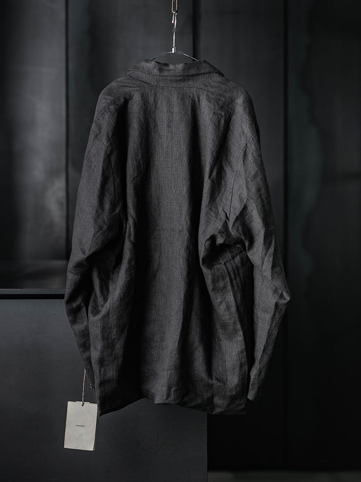 toward(s)<br>STOCK BLAZER IN LINEN WITH STERLING SILVER BUTTONS / Brown & Black