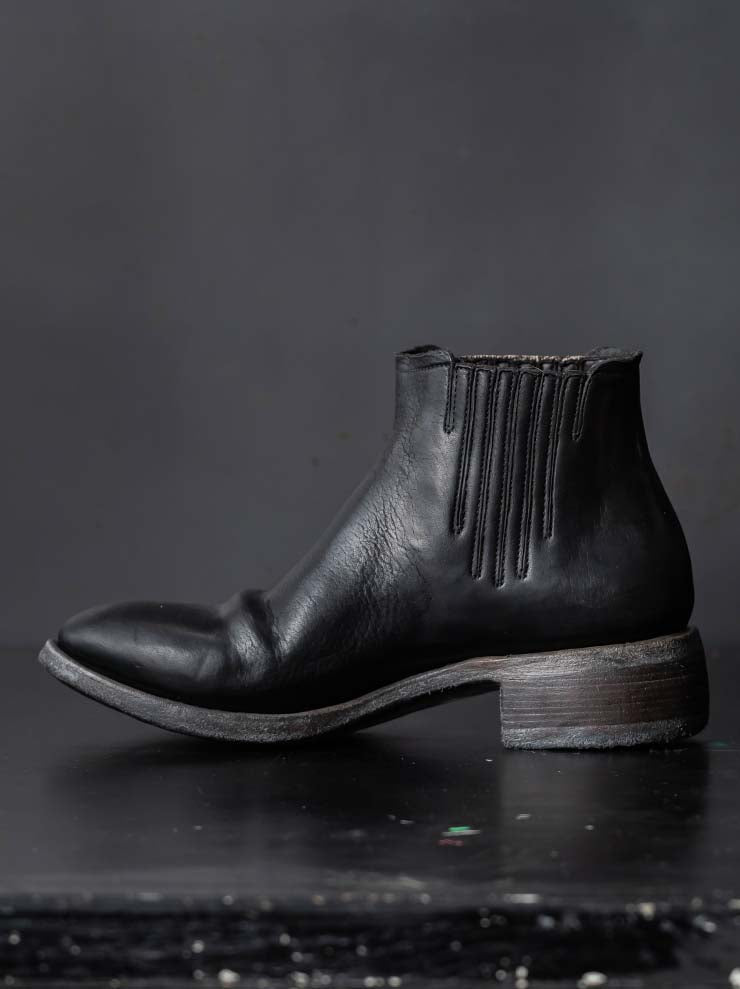 EMATYTE<br>MENS Horse Leather Culatta Object Dyed Boots / BLACK