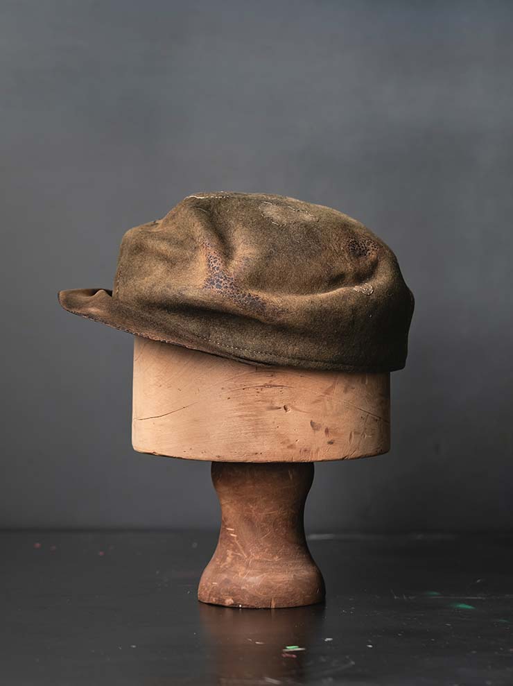 HORISAKI<br>ONE OF A KIND COLLECTION ラビットファーフェルトハンドダイハット OOAK25 NO.48 / BROWN MELANGE EB