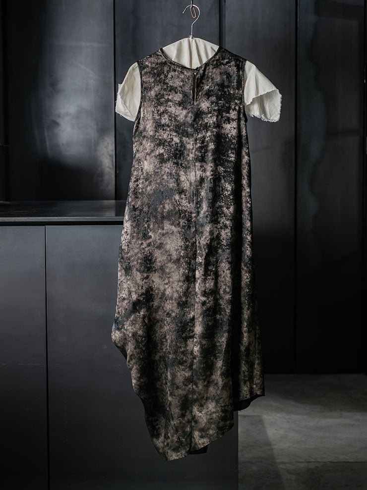 CHIAHUNG SU<br>WOMENS HAND DYED WATERED GAUZE STRAPPING DRESS / WATERED GAUZE