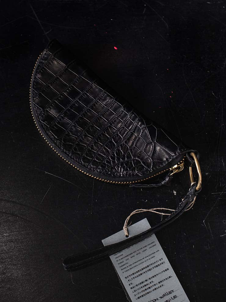 tagliovivo<br> Moon wallet CROCODILE / BLACK
