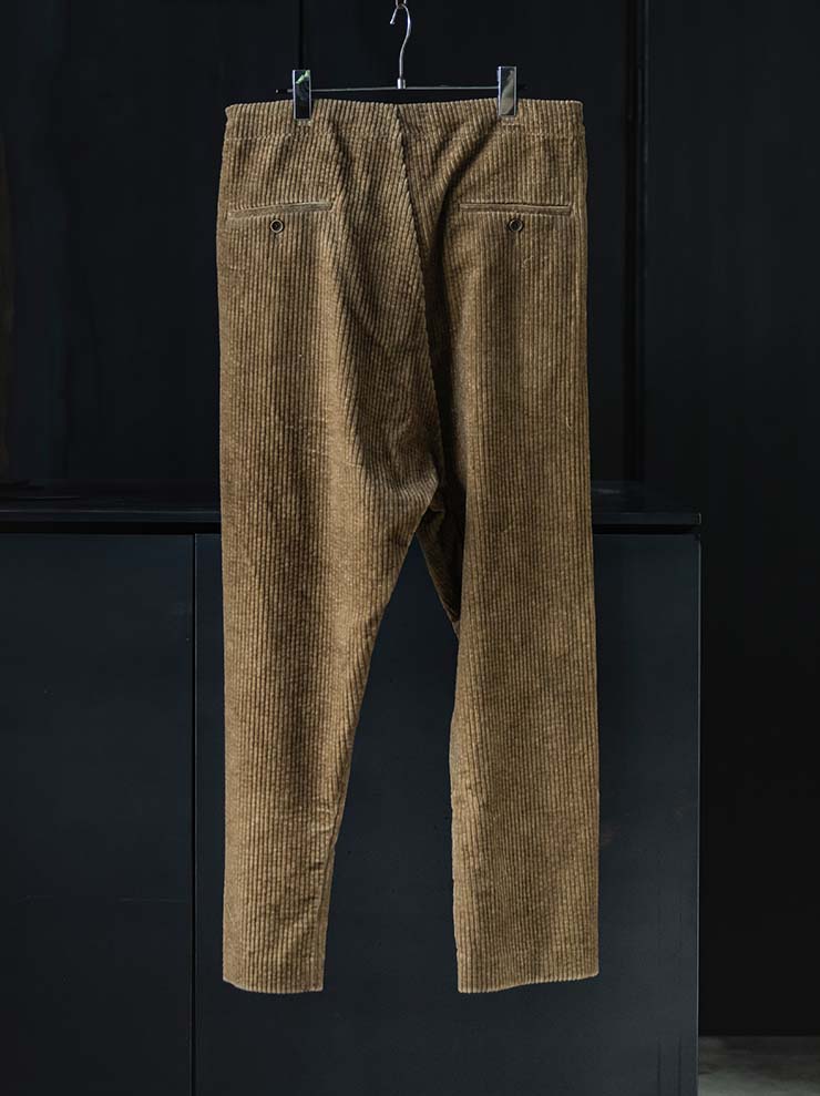UMA WANG <br>MENS コーデュロイトラウザー / TAN