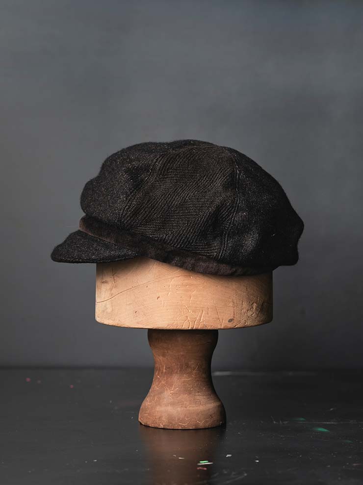 HORISAKI<br>ONE OF A KIND COLLECTION ハンドダイコットンウールハット OOAK25 NO.98 / BROWN