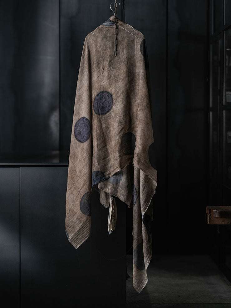 UMA WANG<br>SCARF / BROWN/BLUE