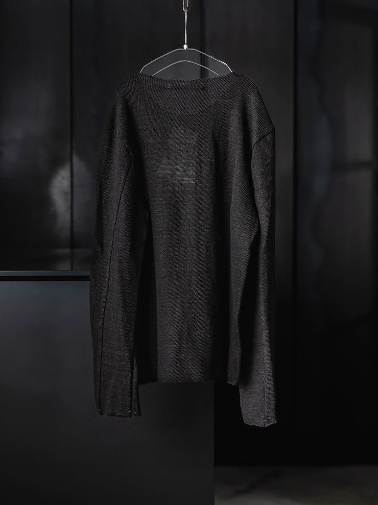 K’ANG <br>Unisex round neck pullover / OFF BLACK
