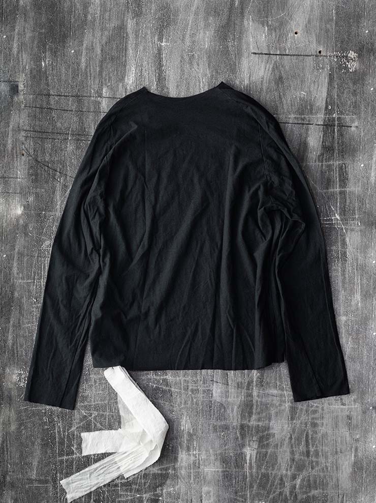 ATELIER SUPPAN <br>MENS LONG SLEEVE T-SHIRT / dark green almost black