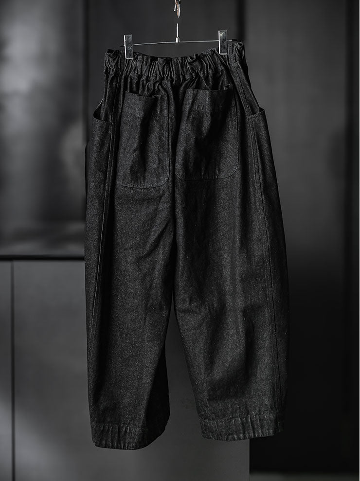GATHERING<br>UNISEX FISHERMAN PANT / BLACK