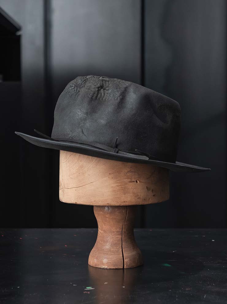 HORISAKI<br>ONE OF A KIND COLLECTION ビーバーファーフェルトハット OOAK24 NO.104 / GREY