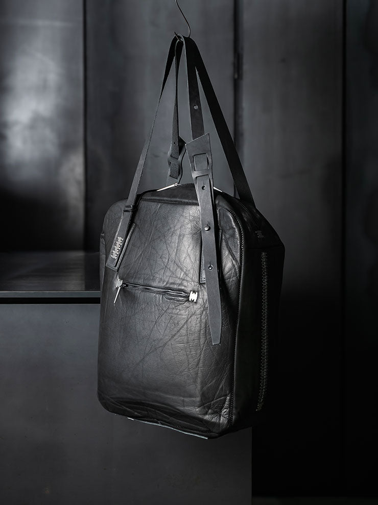 ISAAC SELLAM EXPERIENCE<br> Bonded Leather Tote Bag / NOIR - 24th of August Exclusive