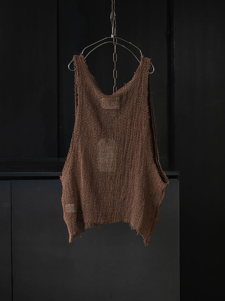 ISSEY FUJITA<br>WOMENS ローゲージタンクトップ / BROWN