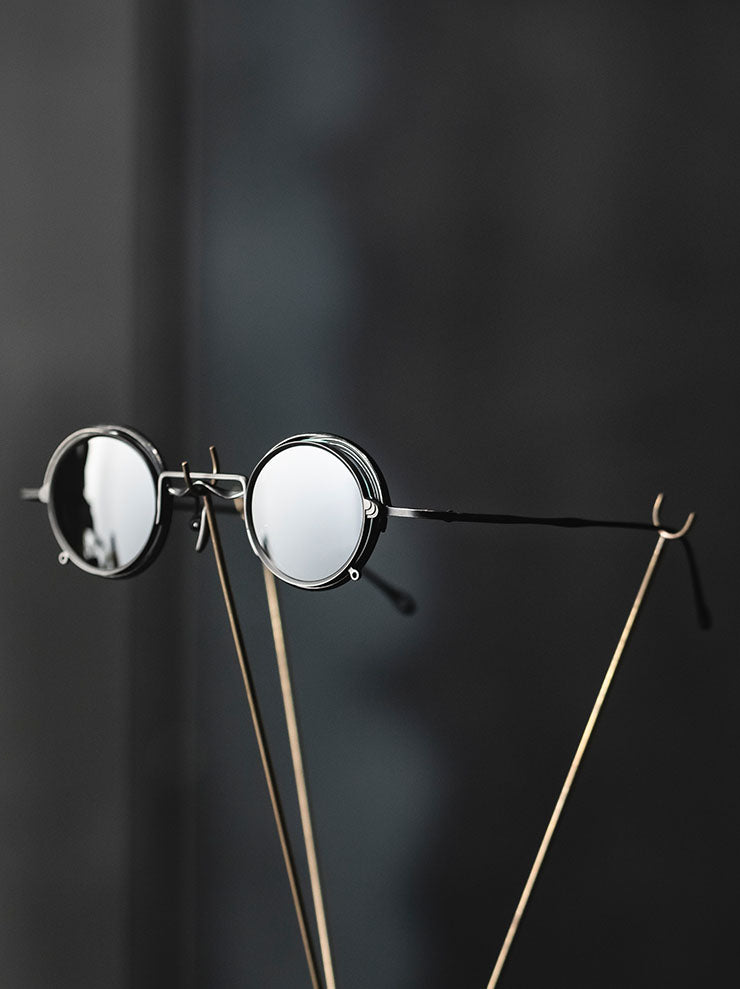 RIGARDS × ZIGGY CHEN<br> TITANIUM FRAME SUNGLASSES / VINTAGE BLACK FRAME x BLACK CLIP / RG1008ZC