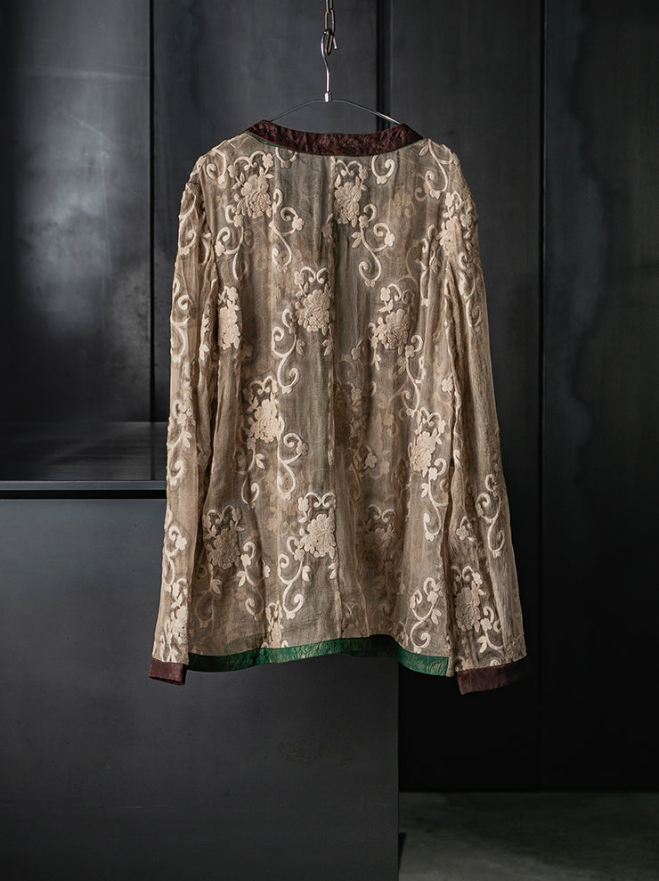 COMMUNS<br>WOMENS SILK SHIRT / Beige Flora
