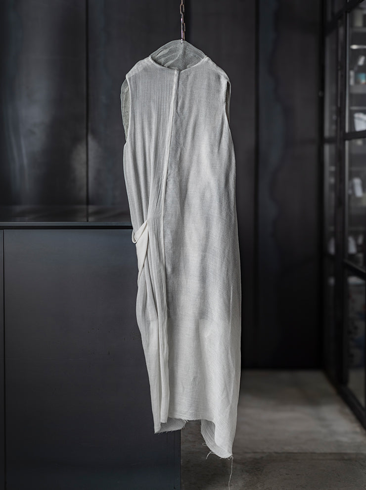CHIAHUNG-SU<br> WOMENS HAND WOVEN STRAPPING DRESS / WHITE