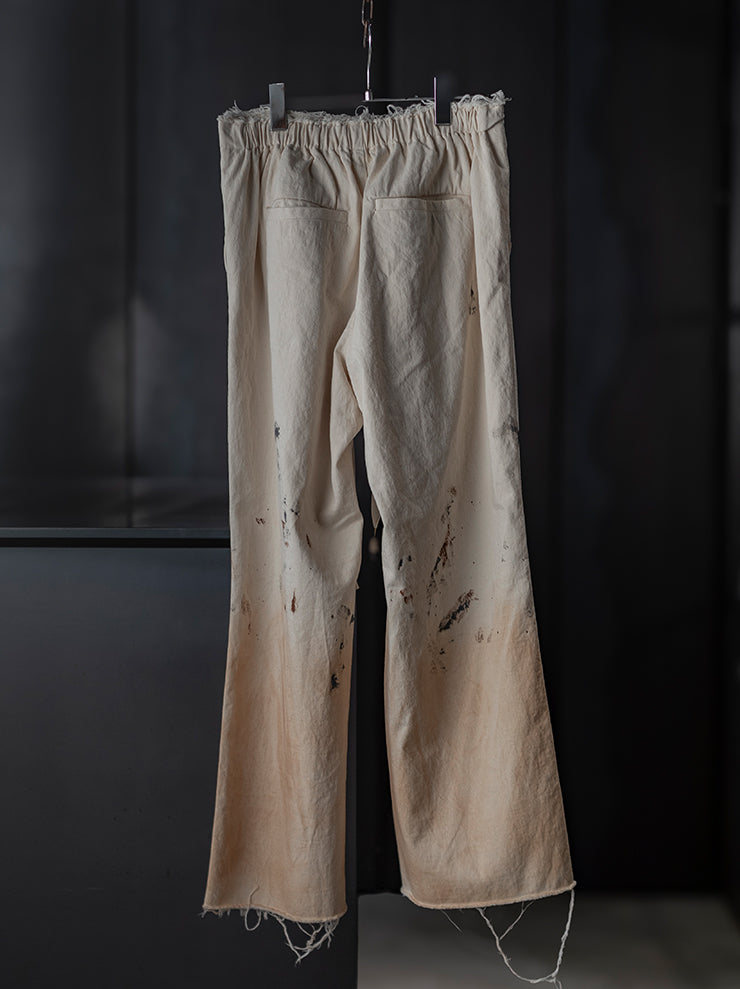 individual sentiments<br />UNISEX ペイントトラウザー / ECRU