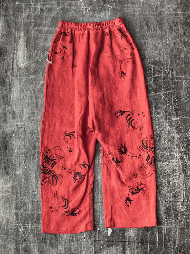 By Walid<br> WOMENS JUAN TROUSERS / CARMINE