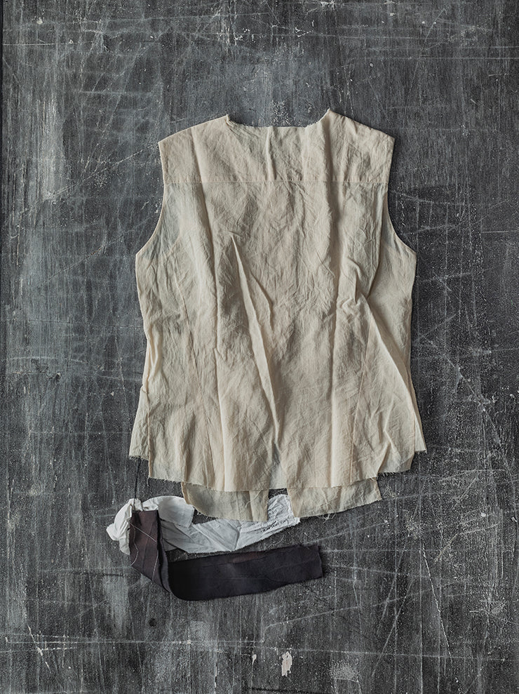 ATELIER SUPPAN<br> WOMENS Tea dye buttoned tops