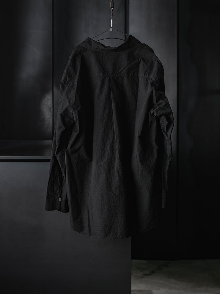 ATELIER SUPPAN<br>MENS Shirt Jacket black stripes / E26-16