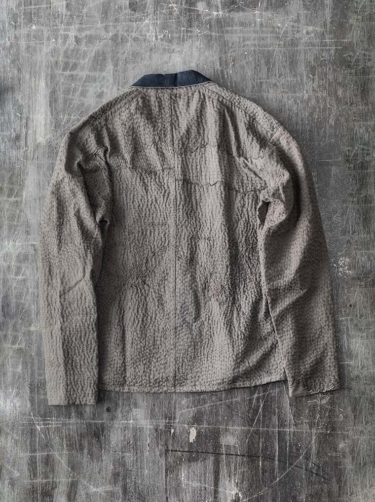 By Walid<br>MENS BENNY SHIRT JACKET / OLIVE TERRA / SIZE L