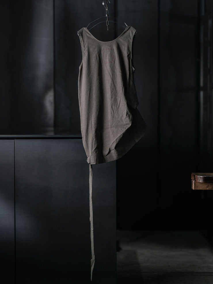 UMA WANG<br>WOMENS TARA TOP / DARK GREY