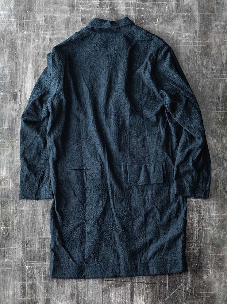 By Walid<br> MENS PACHO COAT / INDIGO / SIZE L