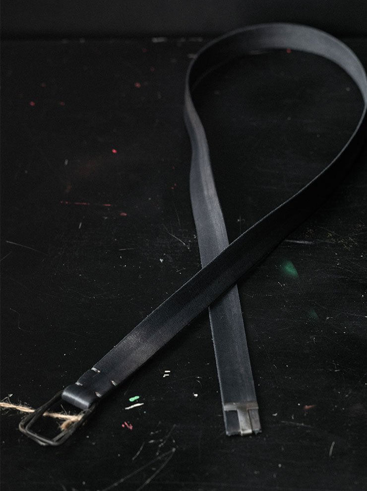 tagliovivo<br>ツインレクタングラーバックルソフトレザーベルト Hand-Dyed Calf / Onyx