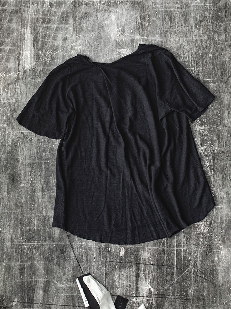 ATELIER SUPPAN<br />WOMENS  ブラックヘンプTシャツ
