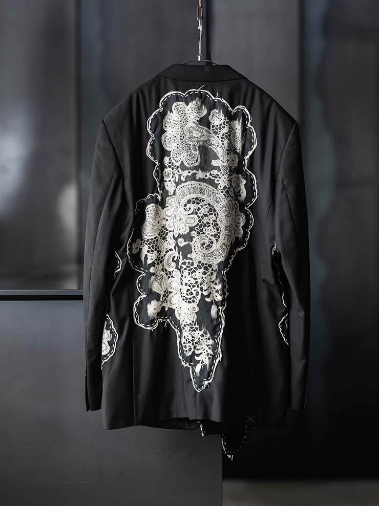 IA LONDON<br>WOMENS OVERSIZED HAND-STITCHED BLAZER / HONITON I PRINT