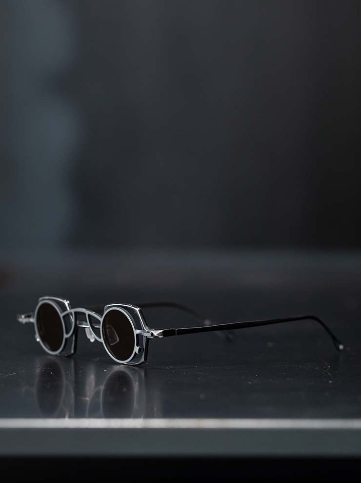 RIGARDS<br/>TITANIUM & ALUMINUM フレームサングラス / BLACK FRAME x BLACK CLIP / RG1921TI